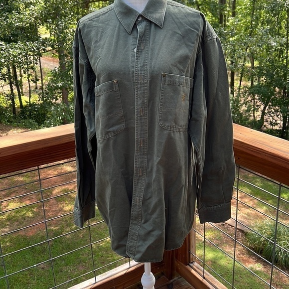 Browning Men’s 100% Cotton Long Sleeve Button Up Work Shirt size XL - Picture 2 of 9